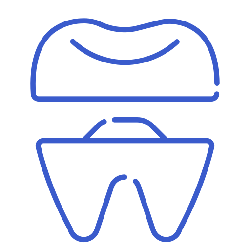 Dental crown restoration icon