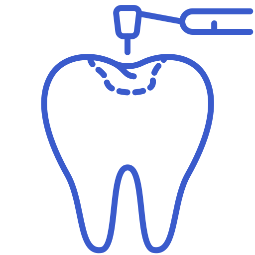 Tooth filling treatment image