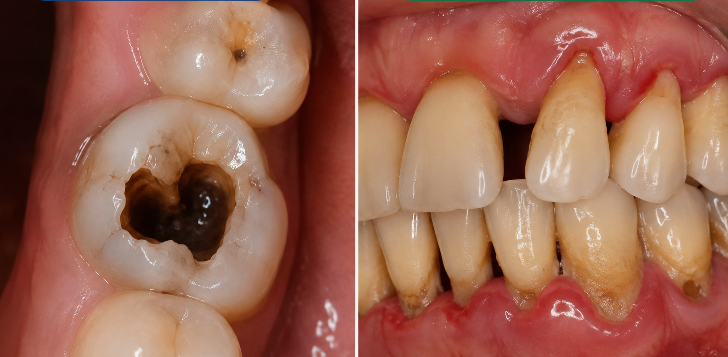 Routine dental cleaning and checkup